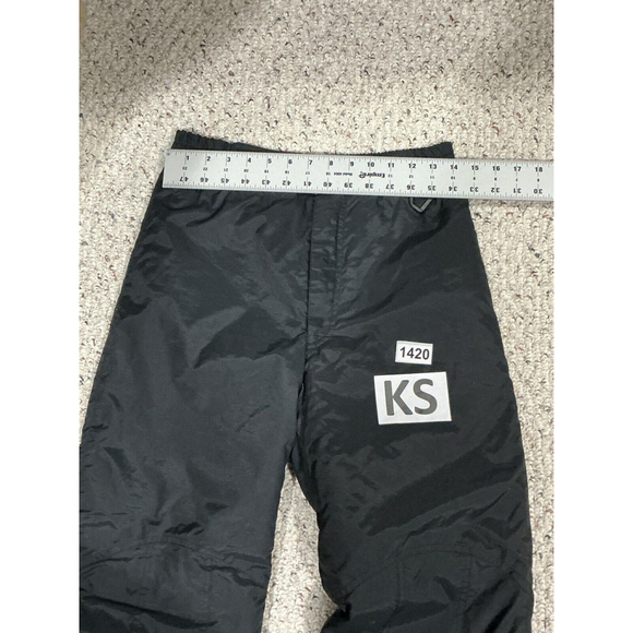 Kids Large Black Snow Pants Pull On Zip Up - Picture 4 of 7